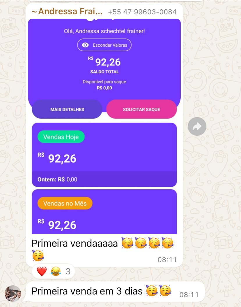 Depoimento de vendas - Andressa