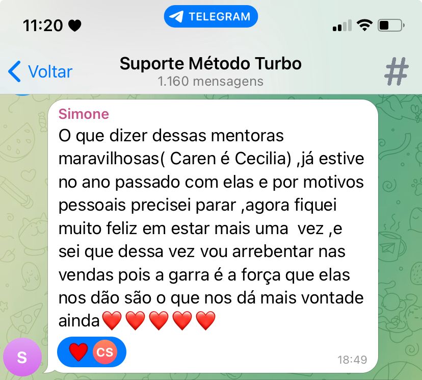 Depoimento Simone - Suporte Método Turbo